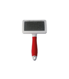 Emily Pets Plastic Paw Print Handle Stainless Steel Brush